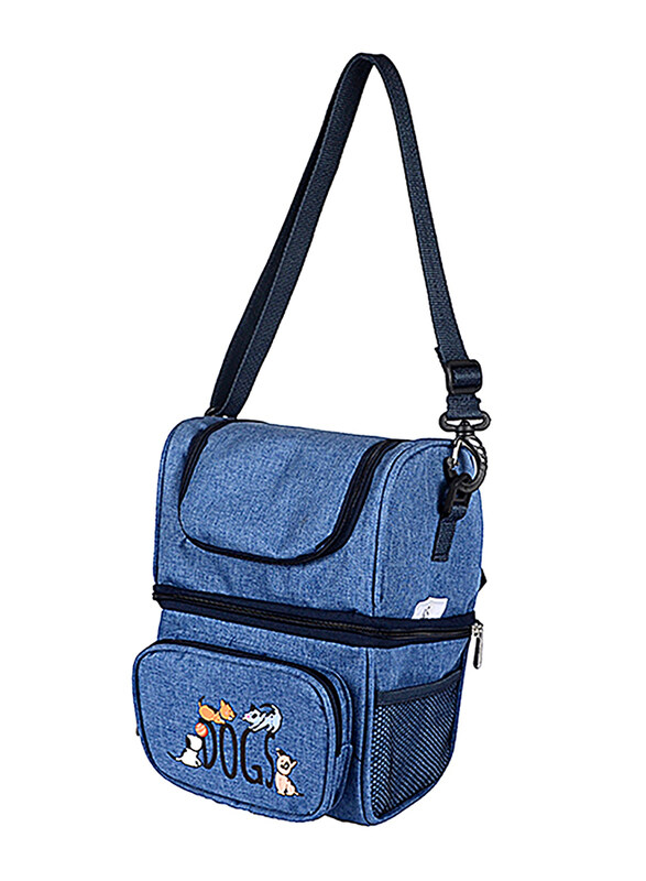 Biggdesign Dogs Insulated Shoulder Bag, Navy Blue