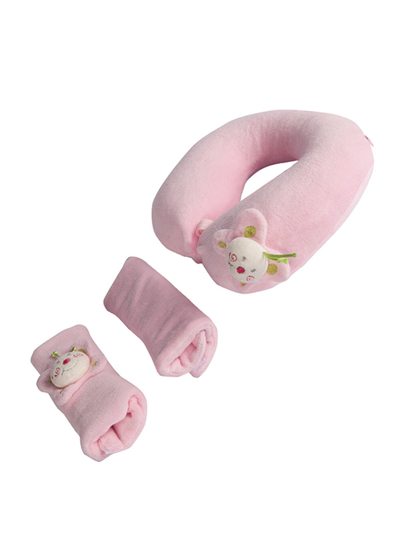 

Babyjem Travel Pillow Set for Kids, 3 Pieces, 18+ Months, Pink