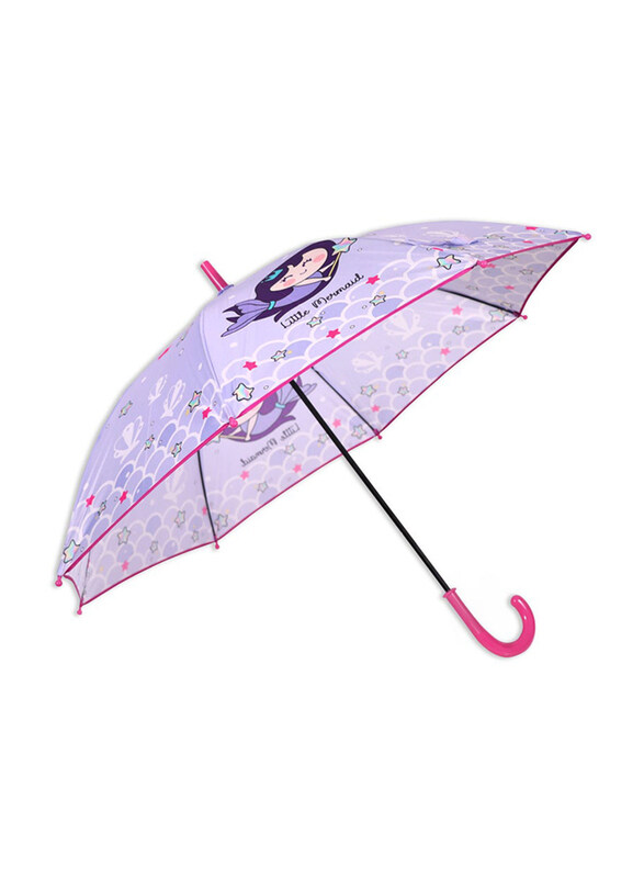 

Milk & Moo Little Mermaid 8 Ribs Folding Umbrella, Purple