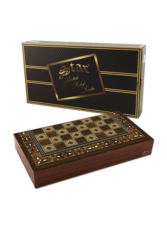 Star Antique Mosaic Backgammon Board Game Set