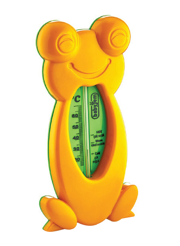 Babyjem Frog Bath & Room Thermometer, Orange