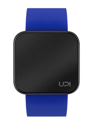 UpWatch Next Digital Watch Unisex with Silicone Band, Water Resistant, Blue-Black