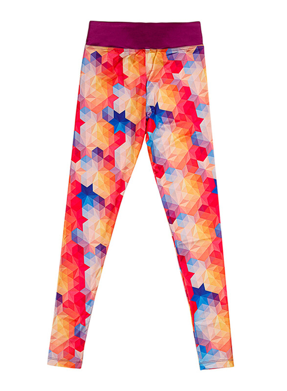 

BiggDesign BiggYoga Aura Patterned Nature Discovery Leggings for Women, Large, Multicolour