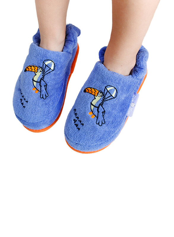 

Milk&Moo Cotton Bath House Kids Slippers, 5-6 Years, Lavender/Orange