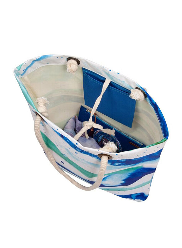 Anemoss Wave Beach Bag for Women, Multicolour