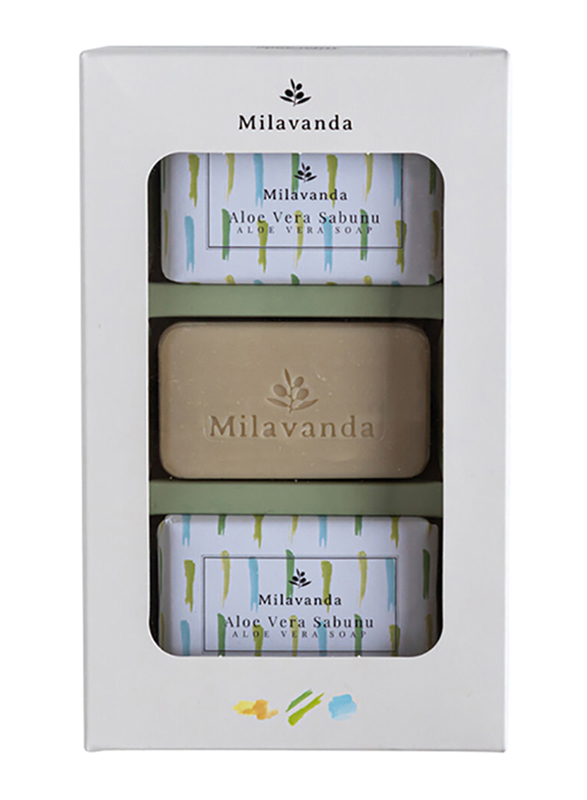 Milavanda Aloe Vera Soap Bar, 3 Pieces