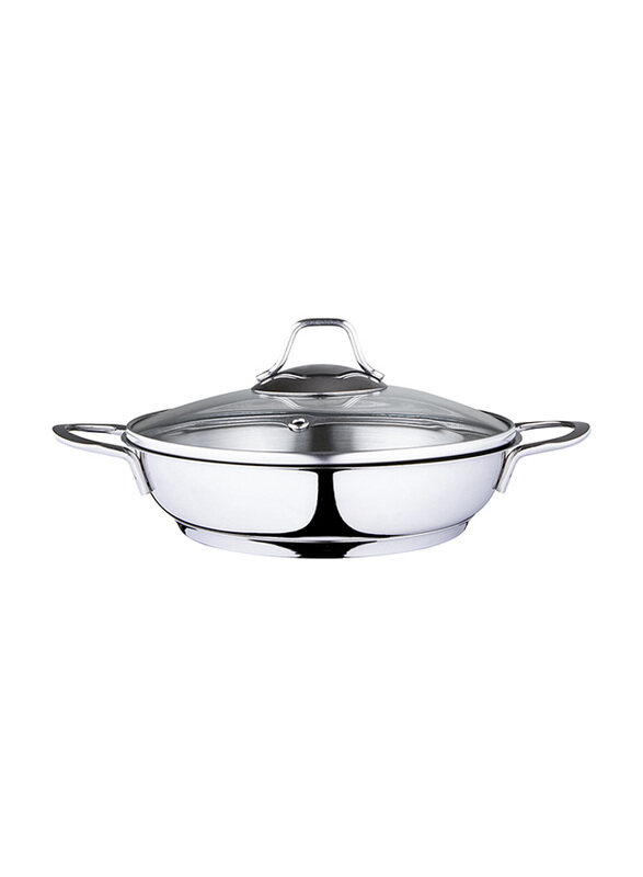 

Serenk 20cm Modernist Stainless Steel Round Omelette Pan, Silver