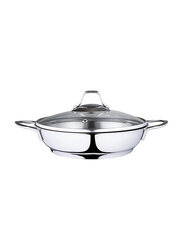 Serenk 20cm Modernist Stainless Steel Round Omelette Pan, Silver
