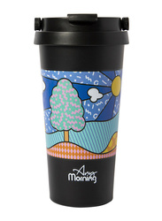 Any Morning 500 ml Thermos Stainless Steel Mug, BA21525, Black/Blue