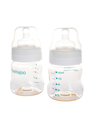 Mamajoo 2-Piece Double Baby Feeding Bottle Set, 150ml, Gold