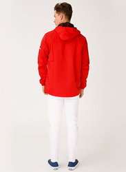 BiggDesign Rain Jacket for Men, S, Red