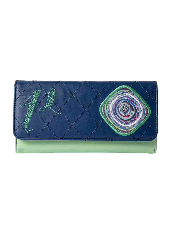 Biggdesign Evil Eye Embroidered Leather Wallet for Women, Multicolour