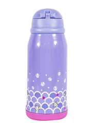 Milk & Moo Mermaid Steel Kids Water Bottle with Bag, 550ml, 3+ Years, Multicolour