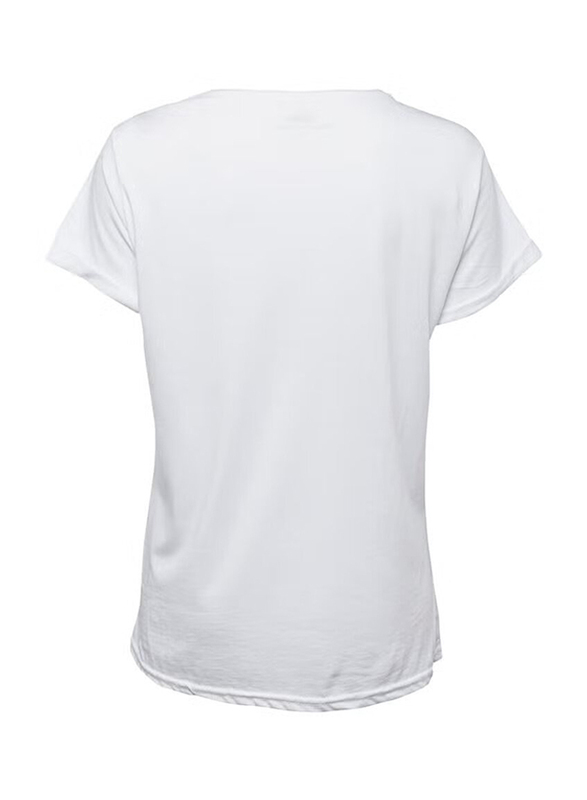 Anemoss Sailor Girl T-Shirt for Women, L, White