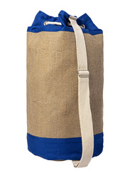 BiggDesign Anemoss Captain Fish Jute Shoulder Bag for Women, Blue/Beige/White