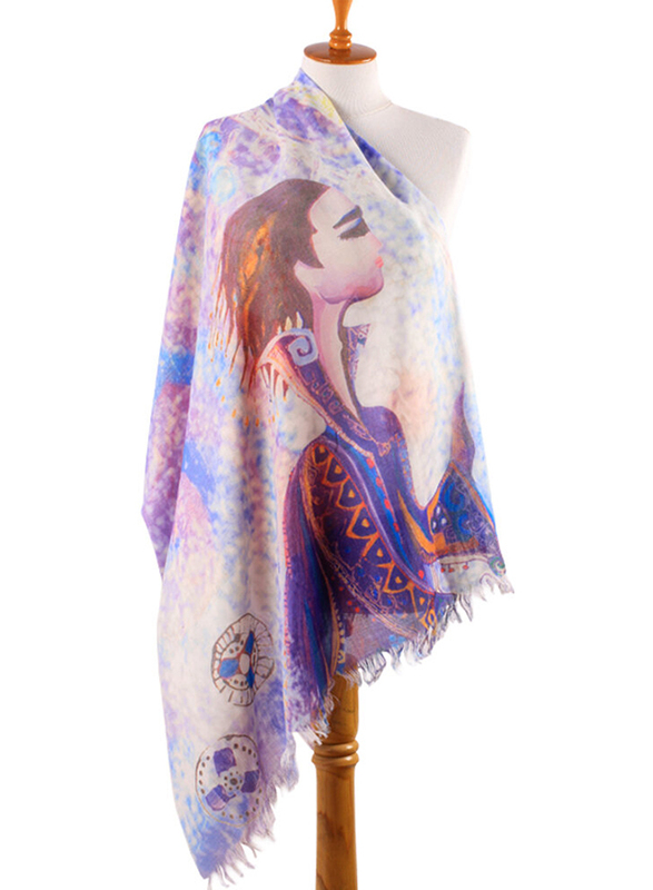 BiggDesign Women's Canan Berber Love Shawl, 195 CM, Multicolour