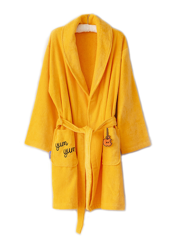 Milk&Moo Tombish Cat Mother Bathrobe, Yellow