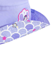 Milk & Moo Foldable Wide Brim High Sun Protection Kids Bucket Sun Hat, 1+ Years, Purple