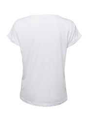 BiggDesign Anemoss Crab Short Sleeve T-Shirt for Women, Large, White/Green/Blue
