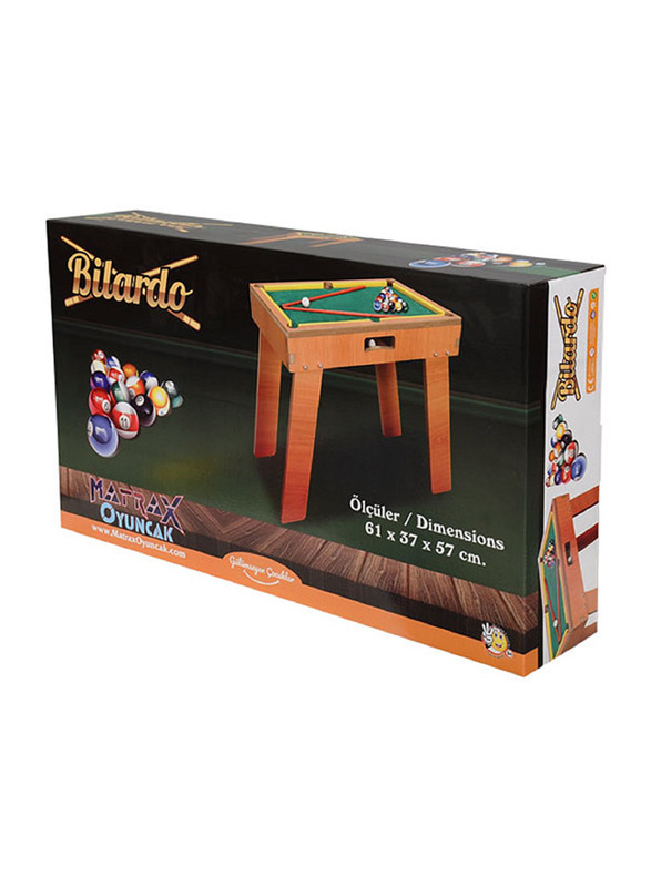 Matrax Wooden Billiard Game, Ages 10+, Multicolour