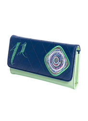 Biggdesign Evil Eye Embroidered Leather Wallet for Women, Multicolour