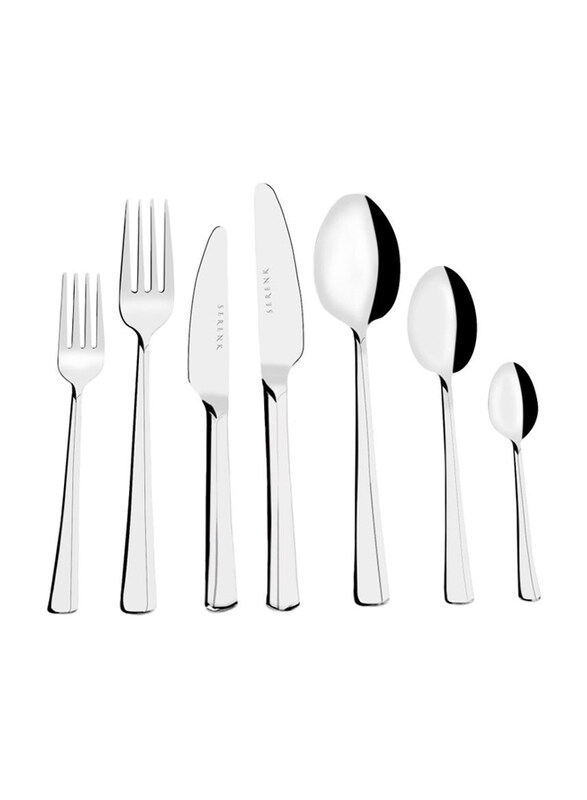 

Serenk Paris 42-Piece 18/10 Stainless Steel Cutlery Set, Silver