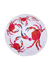 Anemoss Crab Round Beach Towel, Multicolour