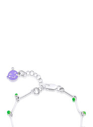 Milk & Moo Cacha Frog Baby Girl Anklet, Silver