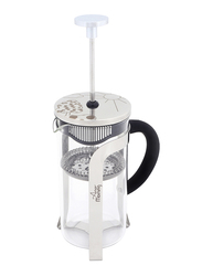 Any Morning 0.6L Stainless Steel French Press Coffee and Tea Maker, FY450, White