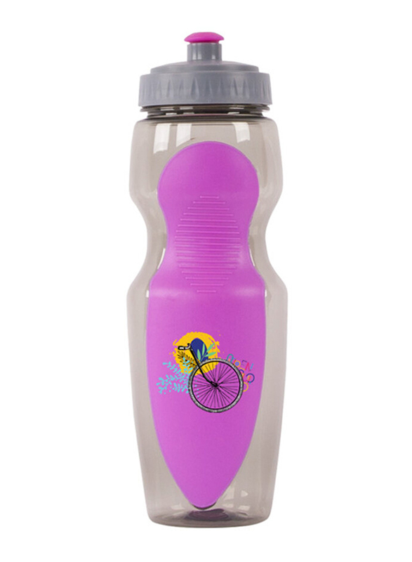 Biggdesign 700ml Nature Plastic Water Bottle, Purple/Clear