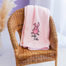 Milk & Moo Chancing Baby Blanket, 100% Oeko-Text Certified, Pink