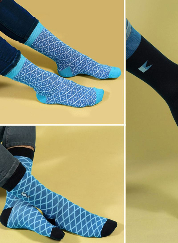BiggDesign Ocean Design Mens Socks, 5 Pairs, Multicolour