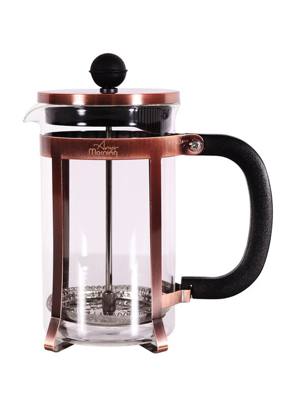 

Any Morning 600ml French Press Coffee & Tea Maker with Triple Stainless Steel Filters, Copper