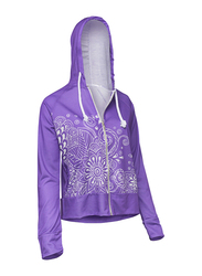 BiggYoga Karma Zippered Sweatshirt for Women, Large, Purple