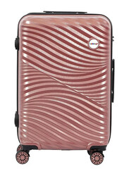 Biggdesign Lightweight Moods Up Carry On Luggage with Spinner Wheel and Lock System, Rose Gold, 28-Inch