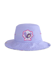 Milk & Moo Foldable Wide Brim High Sun Protection Kids Bucket Sun Hat, 1+ Years, Purple
