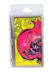 BiggDesign Fig Patterned Metal Cover Card Holder for Women, Multicolour