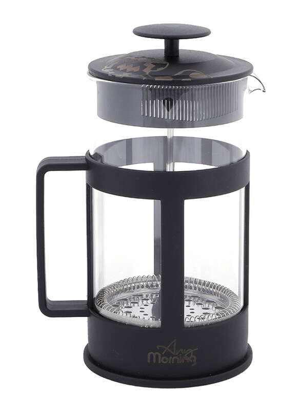 

Any Morning 0.35L Plastic French Press Coffee and Tea Maker, FY04, Black