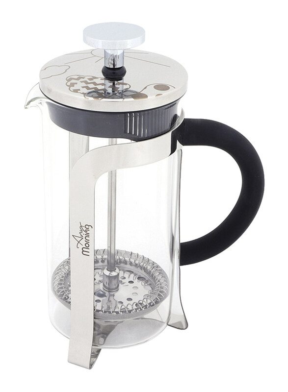 

Any Morning 0.6L Stainless Steel French Press Coffee and Tea Maker, FY450, White