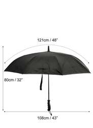 BiggDesign Moods Up 8 Ribs Reversable Umbrella, 43-inch, Black/Purple