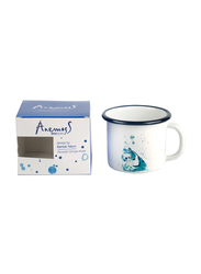 Biggdesign 200ml Anemoss Sea Bream Patterned Enamel Mug, Blue/White