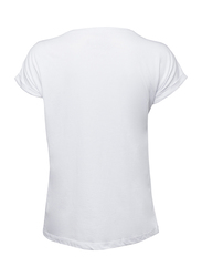 BiggDesign Anemoss Route Short Sleeve T-Shirt for Women, Medium, White/Blue/Black