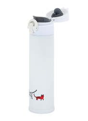 Biggdesign 330ml Cats Design Thermos Travel Bottle, White
