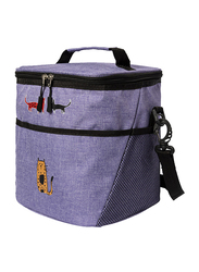 Biggdesign Cats Insulated Lunch Bag, Purple
