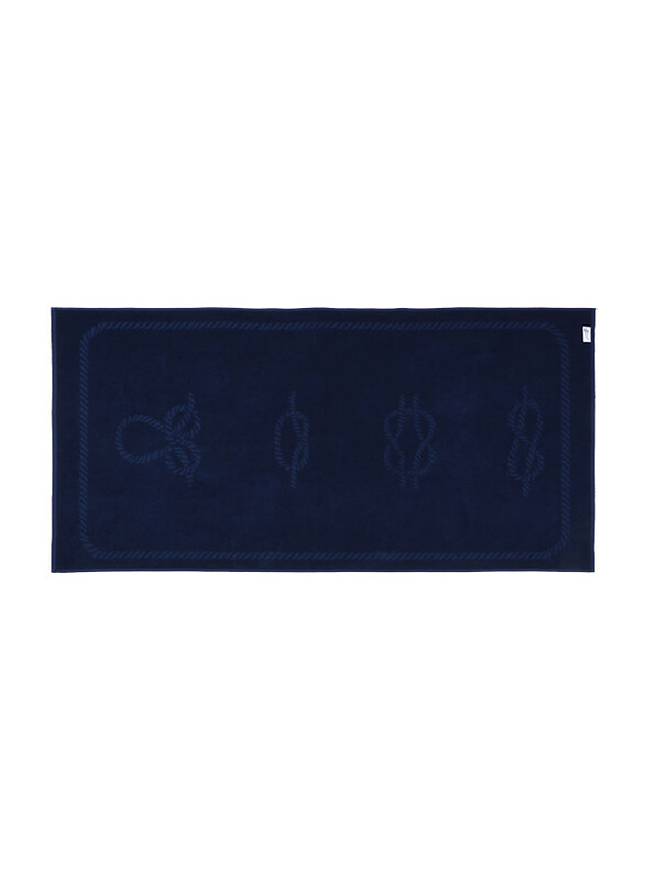 Anemoss Sailor Knot Beach Towel, Navy Blue