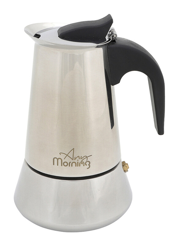 

Any Morning 0.3L Stainless Steel Espresso Coffee Maker, White