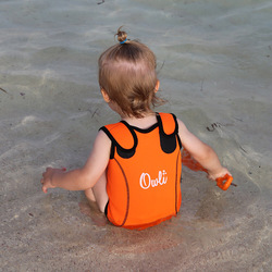 Owli Swimwarm Chill Baby Swimsuit, 6-12 Months, Orange