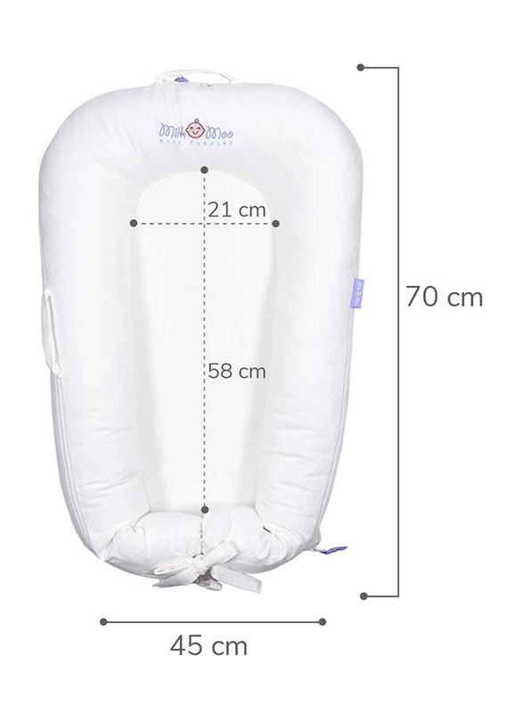 Milk&Moo Baby Support Lounger, White