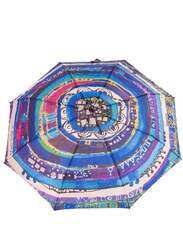 BiggDesign Evil Eye Mini 8 Ribs Folding Umbrella with UV Protection, Multicolour