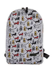 Biggdesign Cats Zippered Felt Backpack Unisex, Multicolour